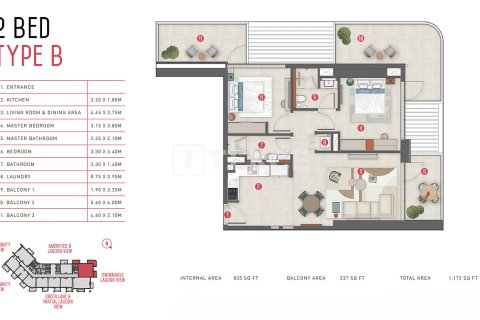 شقة في Meydan, دبي 1غرف نوم, 55 م² رقم 105650 - صورة 13