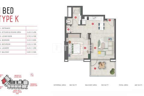 شقة في Meydan, دبي 1غرف نوم, 55 م² رقم 105650 - صورة 16