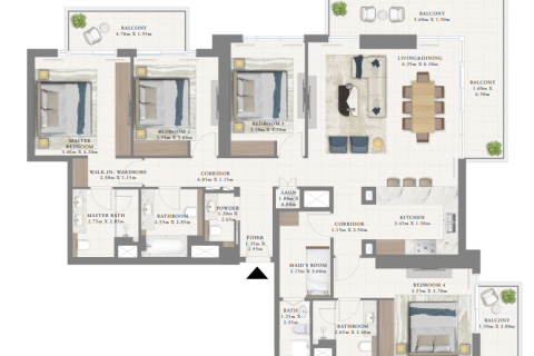 Appartement à Dubai Marina, Dubai, 1 chambre, 73 m², № 103615 - photo 13