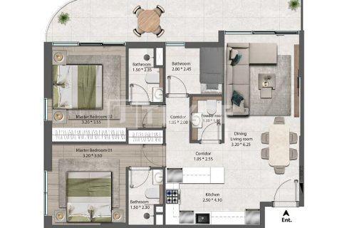 Appartement à Dubai, 2 chambres, 88 m², № 123975 - photo 17