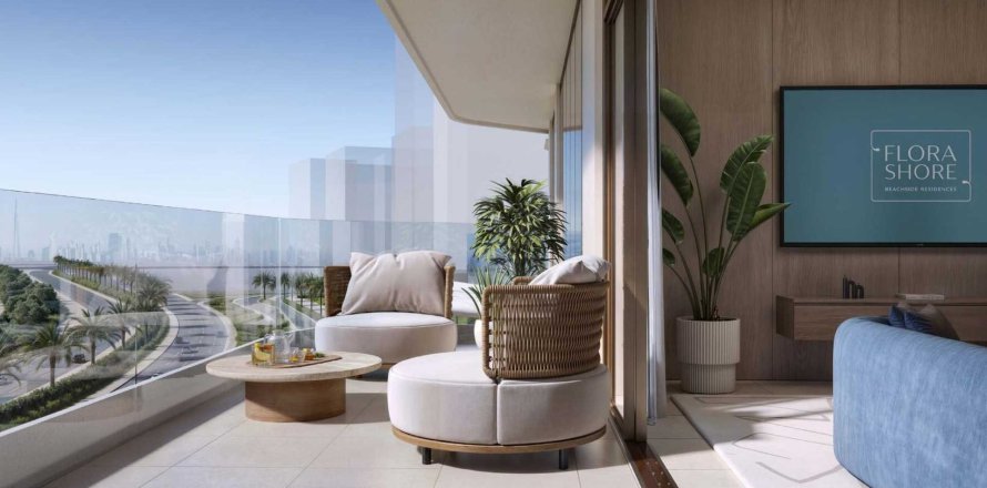 Квартира в Flora Shore Beachfront Residences в Дубае, 2 спальни, 91.6м², № 59993
