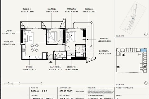 Appartement à Jebel Ali, Dubai, 2 chambres, 101 m², № 90069 - photo 15