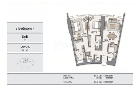 Appartement à Dubai, 2 chambres, 130 m², № 139435 - photo 11