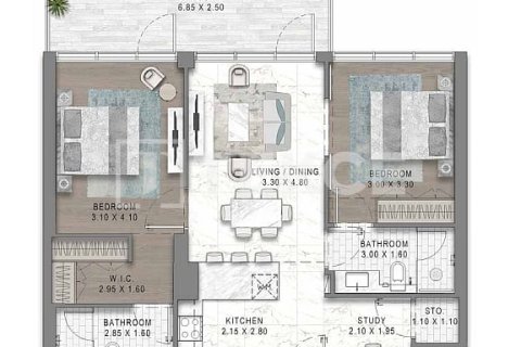 شقة في داماك هيلز (أكويا باي داماك), دبي 1غرف نوم, 65 م² رقم 137885 - صورة 18