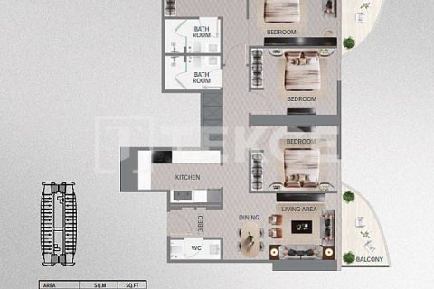 Apartamento en Meydan, Dubai, 1 dormitorio, 59 m², № 85413 - foto 21