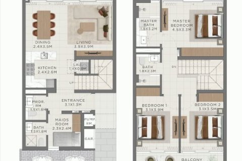 Adosado en Dubai, 3 dormitorios, 201 m², № 103393 - foto 9