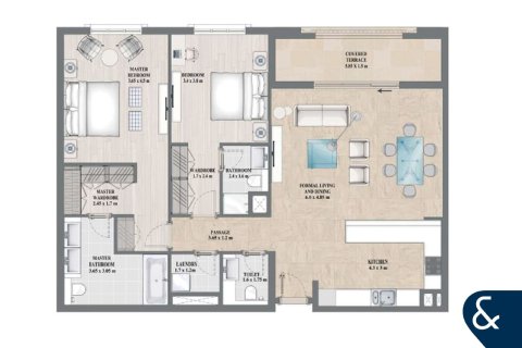 Appartement à Al Andalus, Jumeirah Golf Estates, Dubai, 2 chambres, 128 m², № 75180 - photo 13