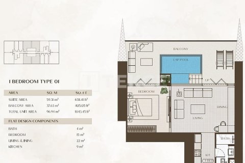 Appartement à Business Bay, Dubai, 2 chambres, 146 m², № 6231 - photo 10