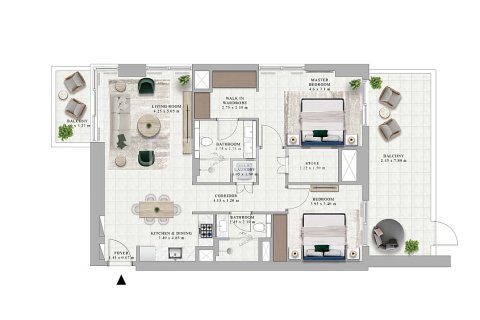 Apartment in Dubai Hills Estate, Dubai 3 bedrooms, 155 sq.m. № 9316 - photo 8