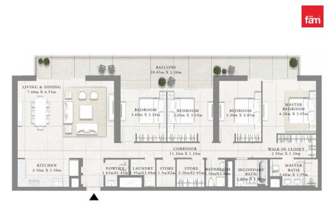 Penthouse in Dubai 4 bedrooms, 223.1 sq.m. № 121985 - photo 29