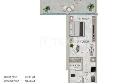 Appartement à Falcon City of Wonders, Dubai, 1 chambre, 68 m², № 110037 - photo 23