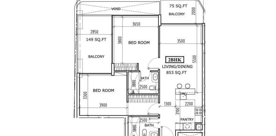 شقة في Coventry Gardens 2 في Dubai Land 2 غرف نوم, 100.06 م² رقم 31470