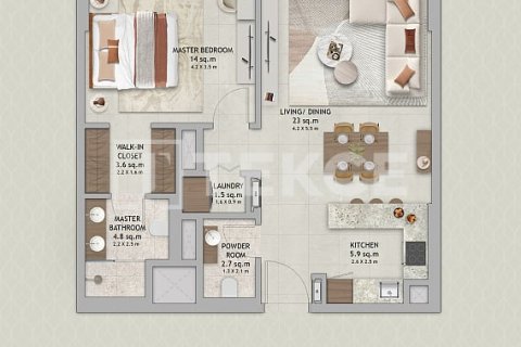 Apartamento en Dubai, 1 dormitorio, 74 m², № 112570 - foto 17