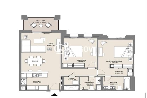 Купить квартиру в Umm Suqeim 3, Умм-Сукейм, Дубай: 2 спальни, 103.4м², № 139763 - фото 9