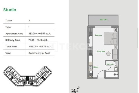 Apartment in Arjan, Dubai 2 bedrooms, 122 sq.m. № 50348 - photo 16