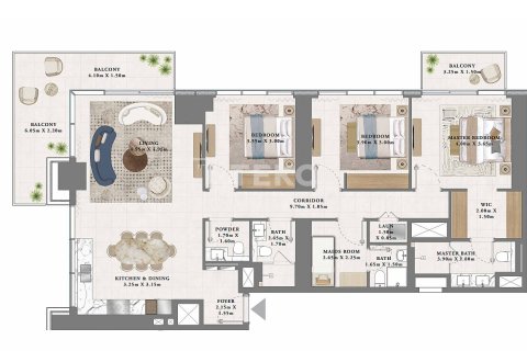 Apartamento en Dubai, 3 dormitorios, 171 m², № 13659 - foto 11