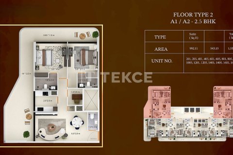 Appartement à Dubai, 2 chambres, 126 m², № 105652 - photo 7