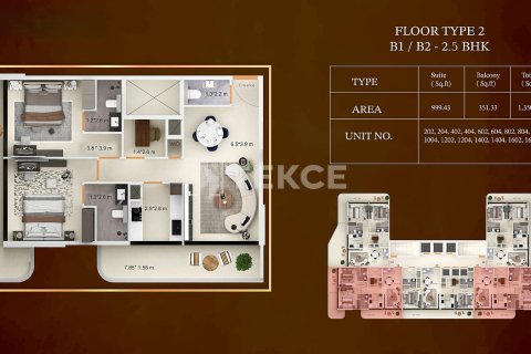 Appartement à Dubai, 2 chambres, 126 m², № 105652 - photo 2