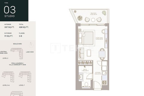 Apartamento en Dubai, 2 dormitorios, 120 m², № 105654 - foto 6