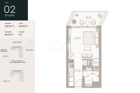 Apartamento en Dubai, 2 dormitorios, 120 m², № 105654 - foto 4