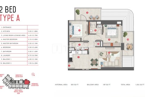 Apartment in Meydan, Dubai 2 bedrooms, 88 sq.m. № 105651 - photo 15