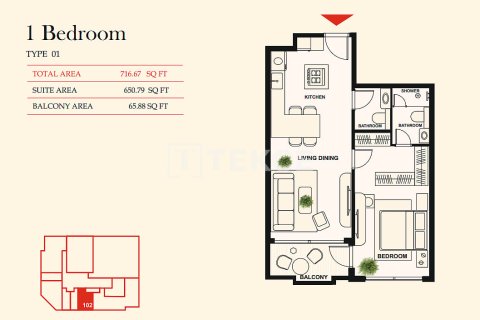 Appartement à Al Satwa, Dubai, 1 chambre, 67 m², № 99650 - photo 28