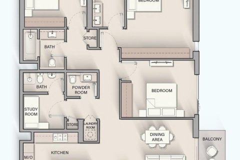 Apartment in Dubai 3 bedrooms, 160 sq.m. № 18132 - photo 16