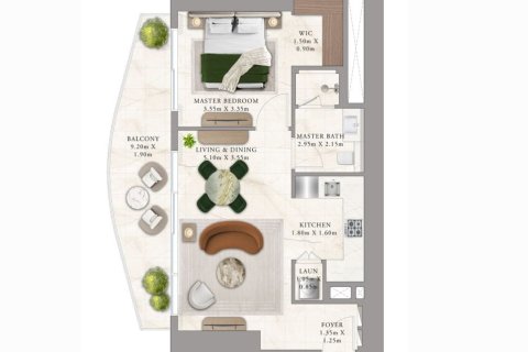 Appartement à EMAAR Beachfront, Dubai Harbour, Dubai, 1 chambre, 77 m², № 103579 - photo 6