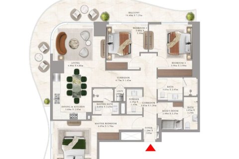 Appartement à EMAAR Beachfront, Dubai Harbour, Dubai, 1 chambre, 77 m², № 103579 - photo 4