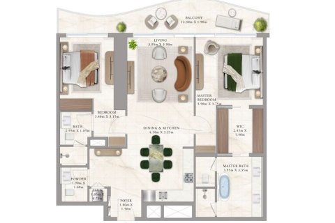Appartement à EMAAR Beachfront, Dubai Harbour, Dubai, 1 chambre, 77 m², № 103579 - photo 5