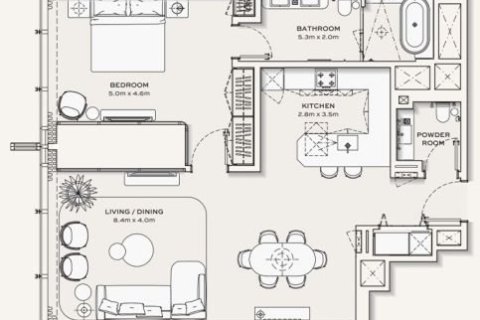 Apartamento en Al Satwa, Dubai, 1 dormitorio, 90 m², № 103569 - foto 21