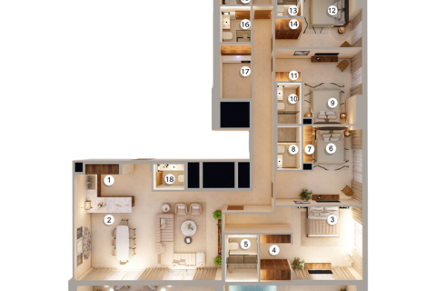 شقة في دبي 1غرف نوم رقم 103568 - صورة 2