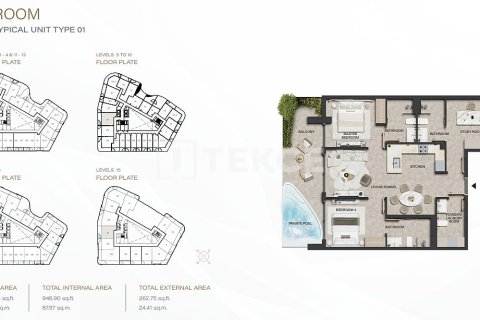Apartment in Dubai Land, Dubai 2 bedrooms, 120 sq.m. № 99699 - photo 24