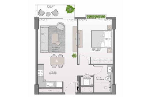 Apartamento en Jumeirah, Dubai, 1 dormitorio, 62.81 m², № 52798 - foto 23