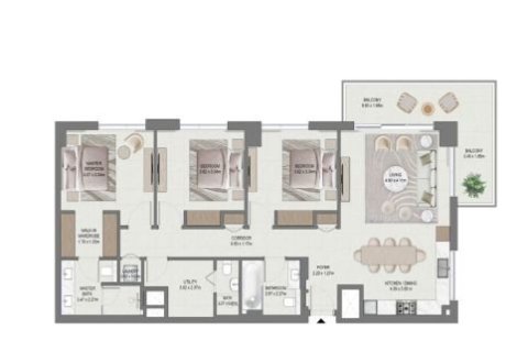 شقة في EMAAR South, Dubai South (Dubai World Central), دبي 1غرف نوم, 74 م² رقم 103580 - صورة 6