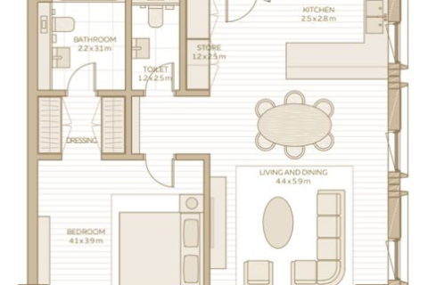 Apartamento en Dubai, 1 dormitorio, 78 m², № 103583 - foto 9