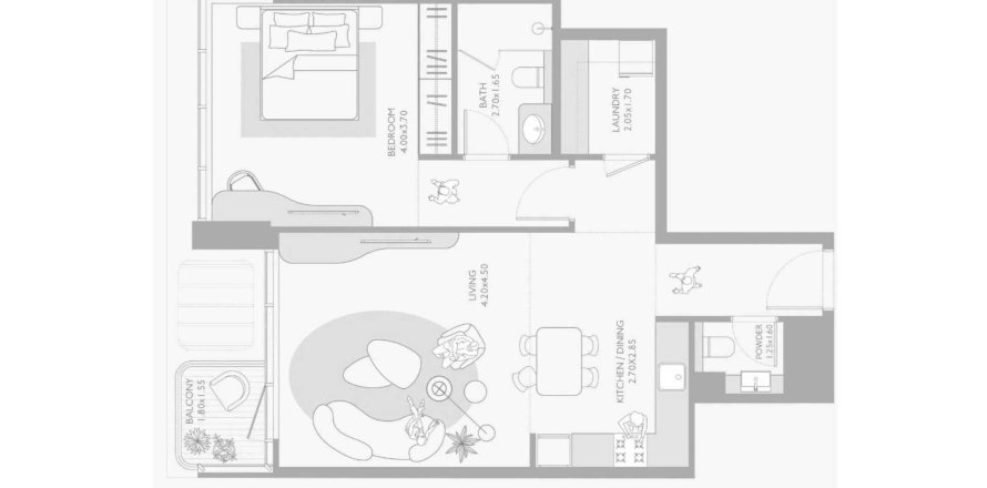 شقة في Isla Private Residences في دبي 1غرف نوم, 75 م² رقم 99213