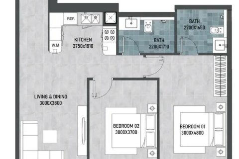 Apartamento en Dubai, 2 dormitorios, 92 m², № 58532 - foto 13