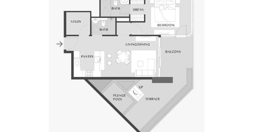 Appartement à Chelsea Gardens à Al Satwa, Dubai, 1 chambre, 99.69 m², № 31435