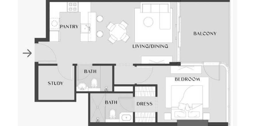 شقة في Chelsea Gardens في السطوه, دبي 1غرف نوم, 73 م² رقم 31438