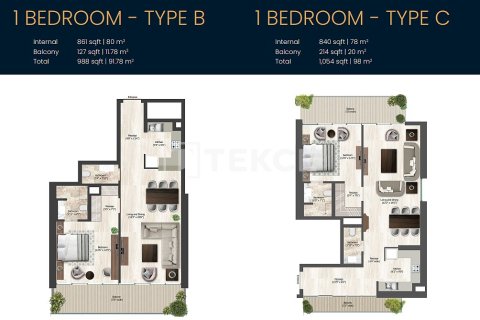Appartement à Business Bay, Dubai, 1 chambre, 92 m², № 83400 - photo 19