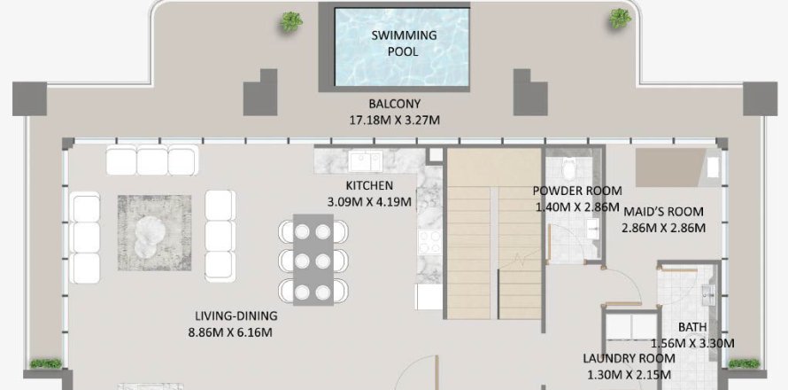 Dúplex en Primero Residences en Al Furjan, Dubai, 3 dormitorios, 309.29 m², № 31287