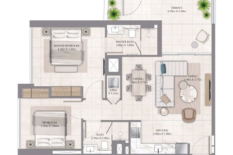 Appartement à Business Bay, Dubai, 1 chambre, 68 m², № 103720 - photo 6