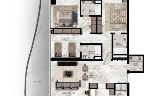 شقة في دبي 1غرف نوم, 90 م² رقم 103722 - صورة 3