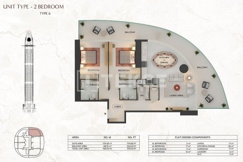 Apartment in Dubai studio, 37 sq.m. № 137713 - photo 3