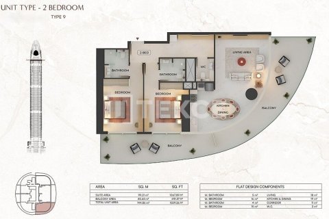 Apartment in Dubai studio, 37 sq.m. № 137713 - photo 6