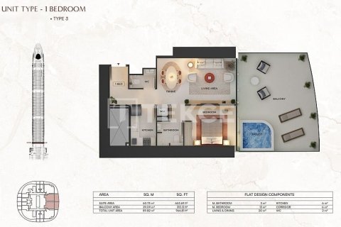 Apartment in Dubai studio, 37 sq.m. № 137713 - photo 13