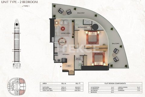 Apartment in Dubai studio, 37 sq.m. № 137713 - photo 14
