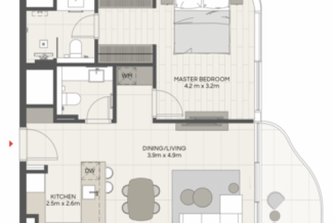 Apartment in Dubai 1 bedroom, 69 sq.m. № 103469 - photo 9