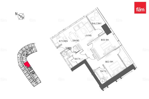 Apartment in Business Bay, Dubai 2 bedrooms, 108.3 sq.m. № 139230 - photo 12